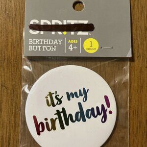 "It's My Birthday" Silver Celebration Button